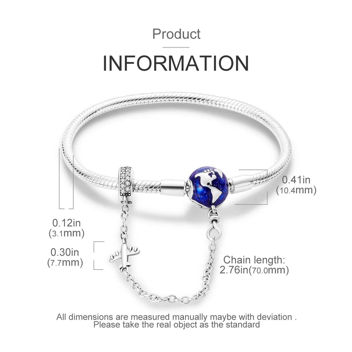 Original Globus Armband, Armband Schmuck, bracelet, Armbänder & Armreifen