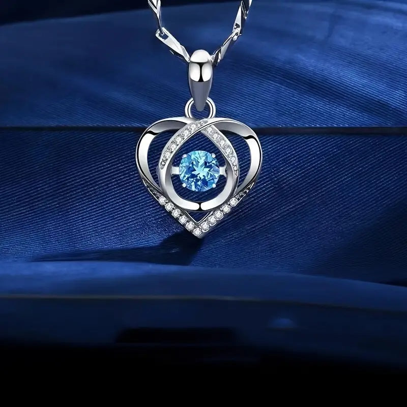 Halskette + Armband Stilvolles Schmuckset Mit Funkelndem Herzdesign, Gepflastert Mit Glänzendem Zirkonia