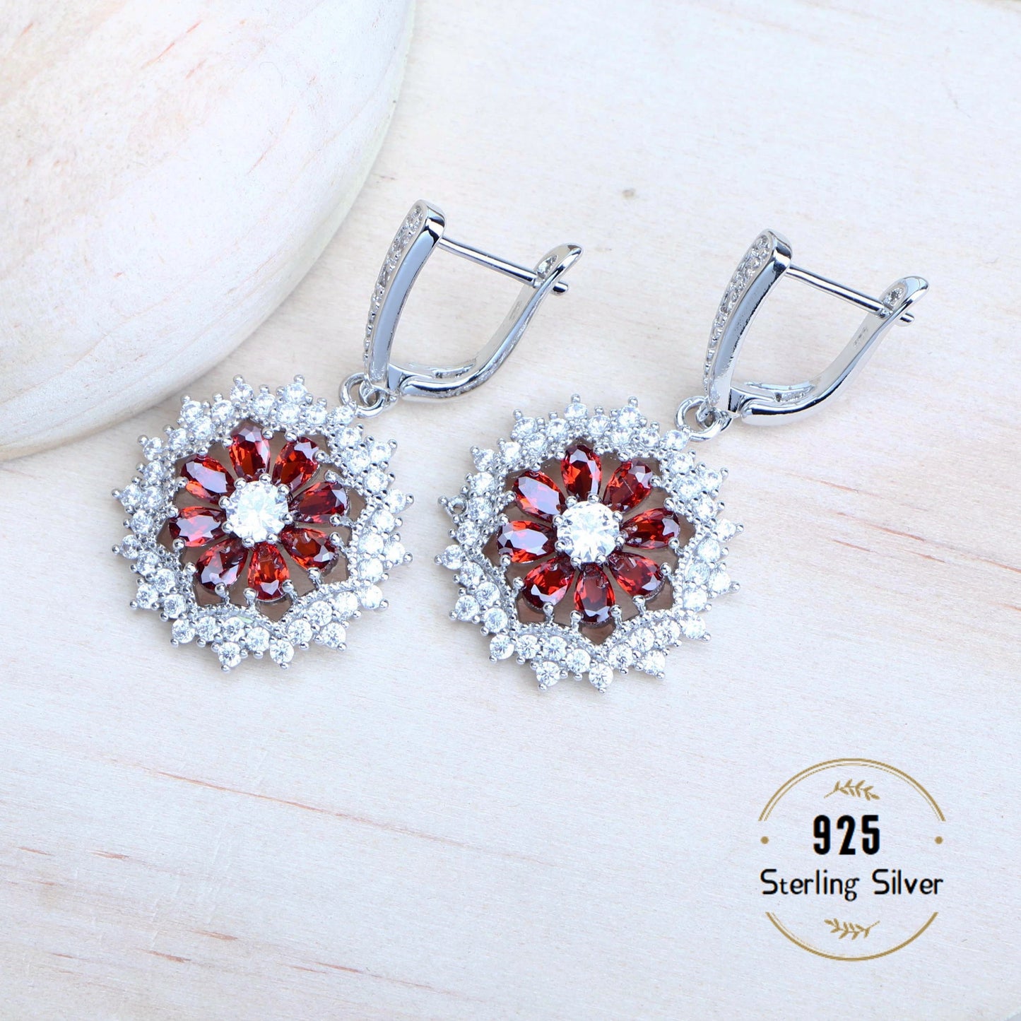 Schmuck-Set aus 925er-Sterlingsilber, Zirkonia-Ohrringe, Ringe, Anhänger-Halskette, Armband für Damen, Hochzeits-Set, Schmuck